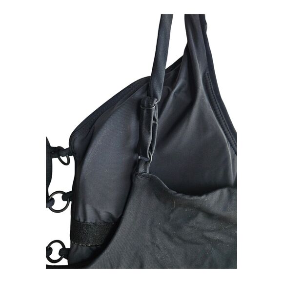 ANDIE Women's Swimsuit The Romana Black Smooth Front Rings Adjustable Straps NEW - Picture 7 of 9